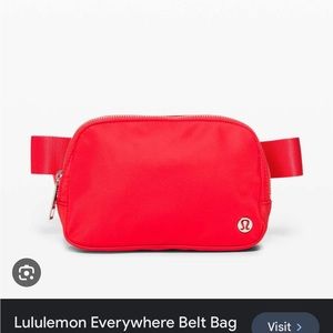 Lululemon Everywhere Belt bag carnation red